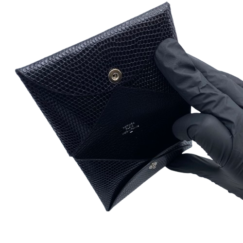 プレオウンド エルメス カルヴィ ノワール リザード/ニロティカス シルバー金具 B刻印