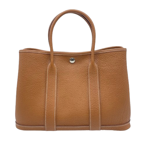 Pre-Owned Hermes Garden Party TPM Gold Negonda Silver Hardware C Engraved