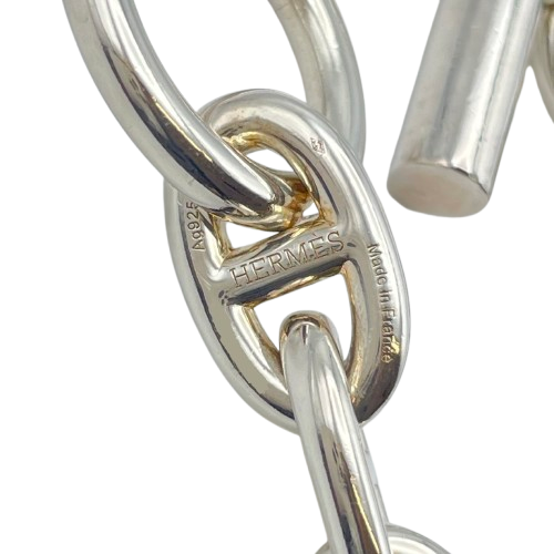 Hermes Chaine Dunkle Bracelet MM Silver 925 13-panel