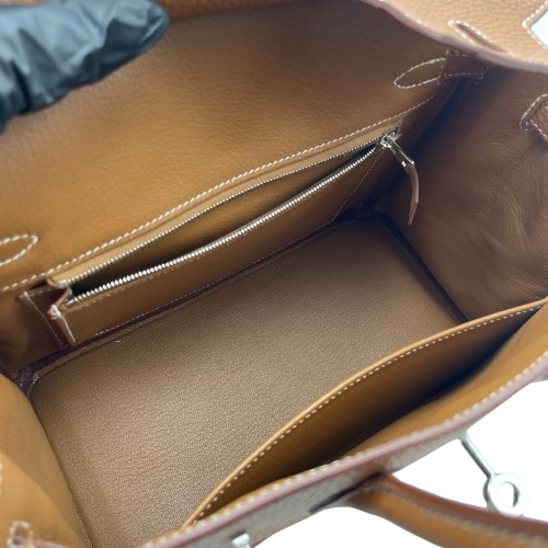 プレオウンド エルメス バーキン 25 ゴールド トリヨンクレマンス シルバー金具 Y刻印