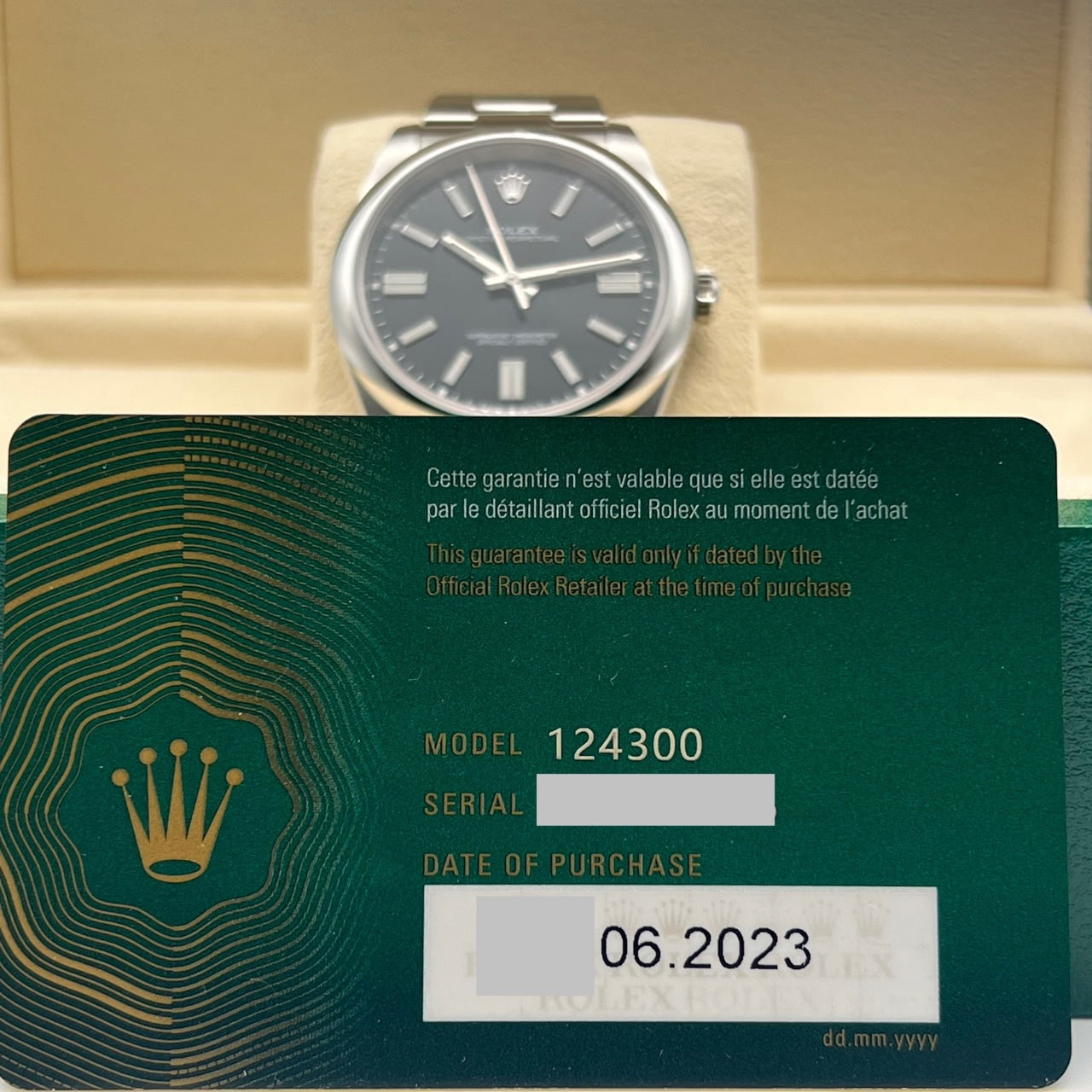 劳力士 Oyster Perpetual 124300 黑色不锈钢 41 毫米