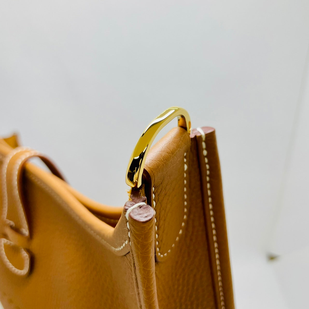 Pre-Owned Hermes Evelyn PM Torillon Clemence Gold Gold Fittings U Engraved