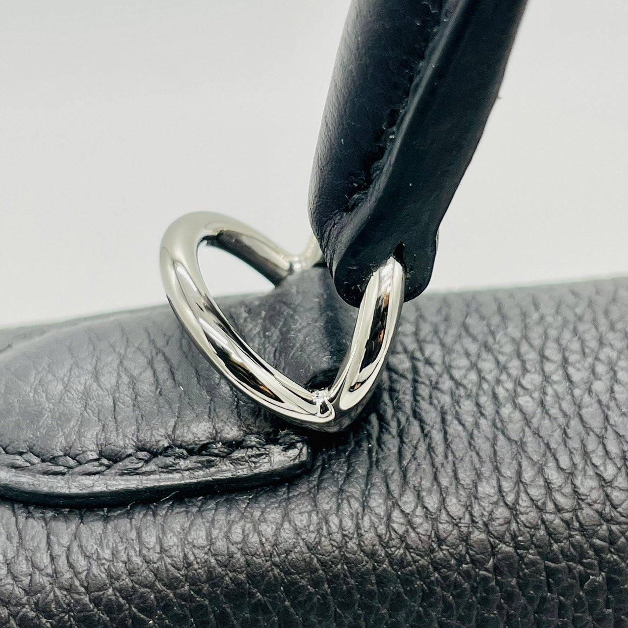 Hermes Kelly 25 Noir Togo 银色五金件 B 雕刻
