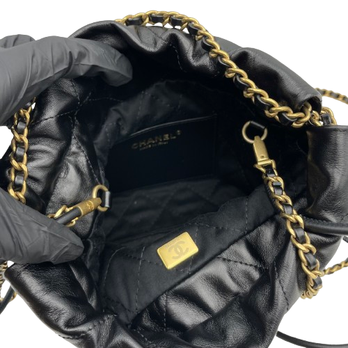 【現金特価】シャネル CHANEL22 カーフスキン ブラック