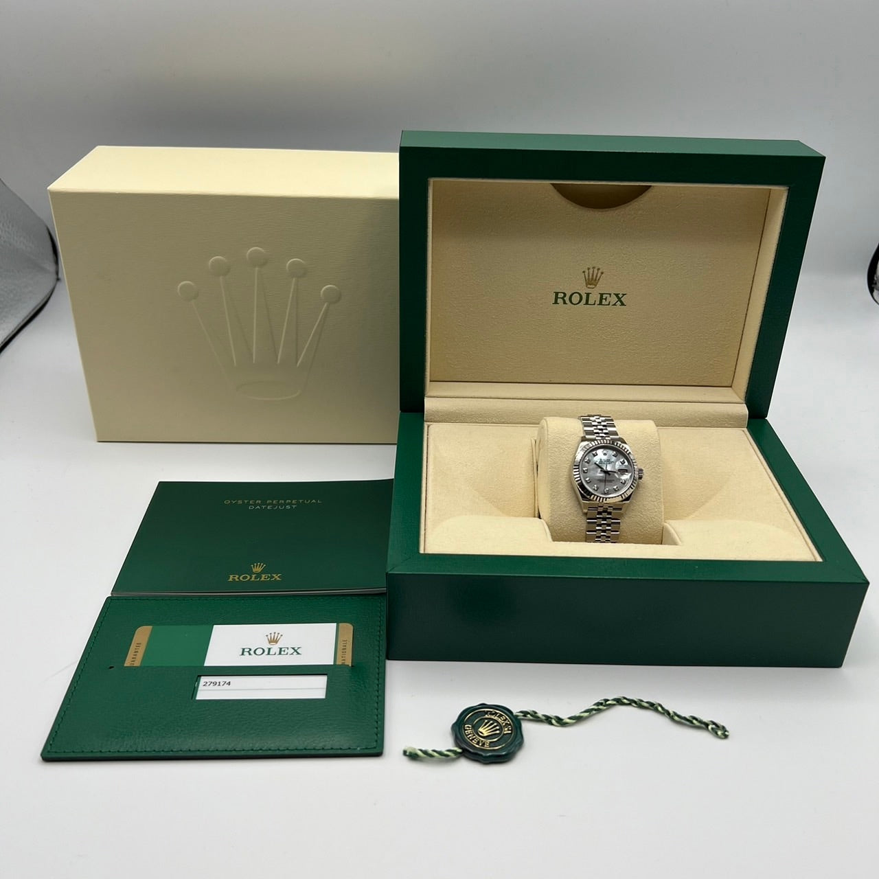 プレオウンド ロレックス デイトジャスト28 279174NG 10Pダイヤ ホワイトシェル ジュビリーブレス
