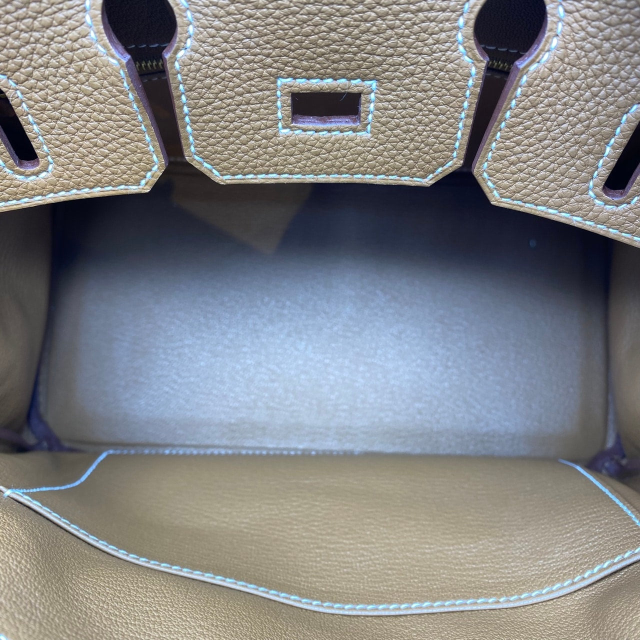 Pre-Owned Hermes Birkin 25 Gold Togo Gold Hardware B Engraved