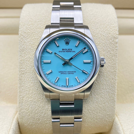 Pre-Owned Rolex Oyster Perpetual 277200 Oyster Bracelet Turquoise 31mm
