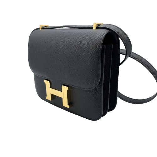 Hermes Constance Mini 18 거울 Epson Black Gold Hardware B 새겨 져 있습니다.