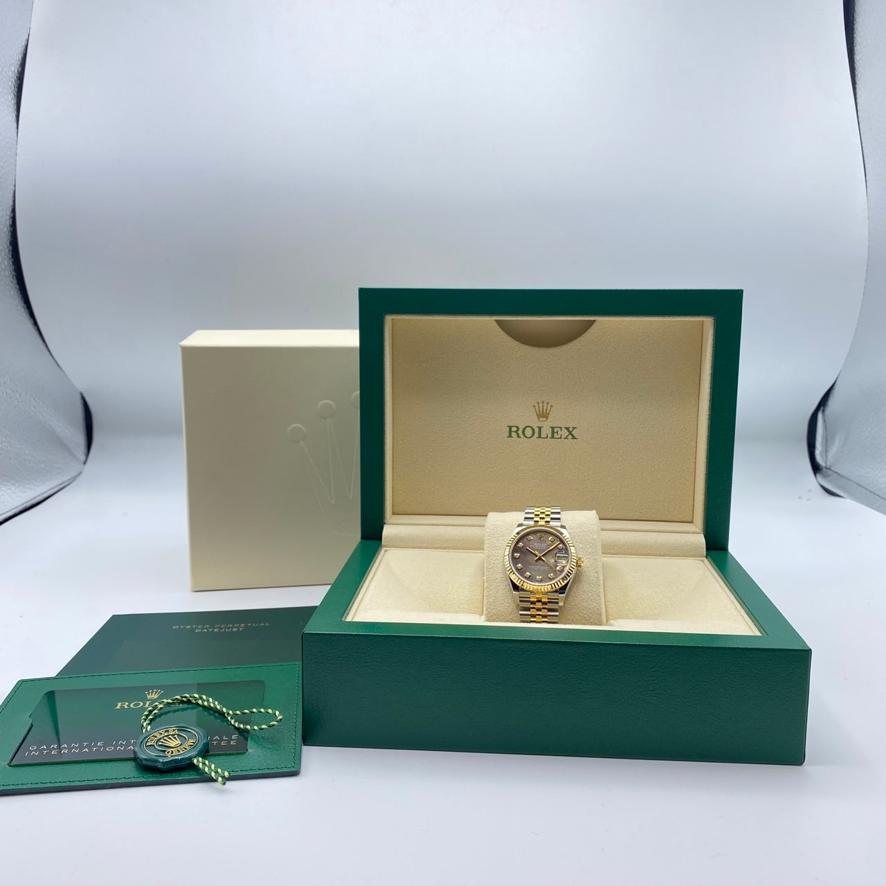 Rolex Datejust 278273 Black Mother of Pearl Jubilee Bracelet 31mm