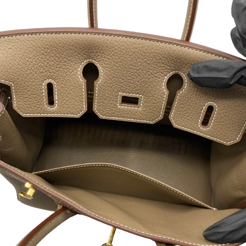 Hermes Birkin 25 Etouptogo Gold Hardware B가 새겨 져 있습니다