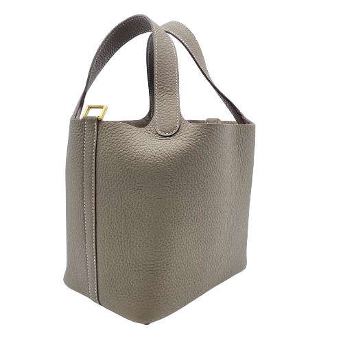 Hermes Picotin Lock PM Etoupe Torillon Clemence Gold Hardware B 조각.