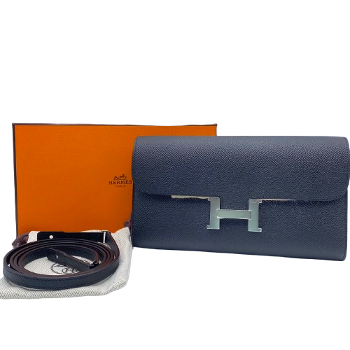 Hermes Constance Tugo Noir Epson Silver Metal Fittings W 새로
