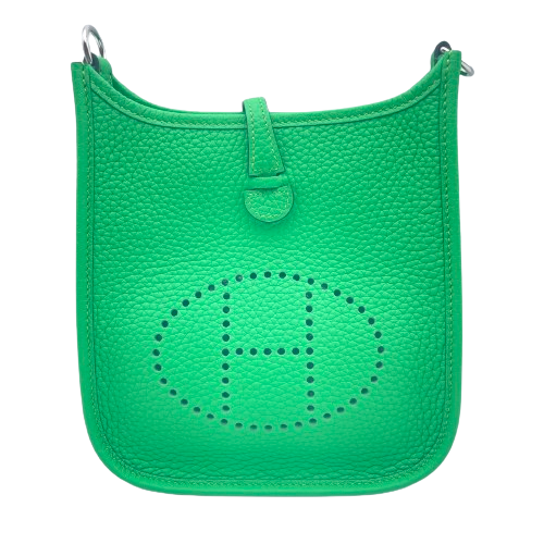 Pre-Owned Hermes Mini Evelyn TPM Veil Comic Torillon Clemence Silver Fittings B Engraved