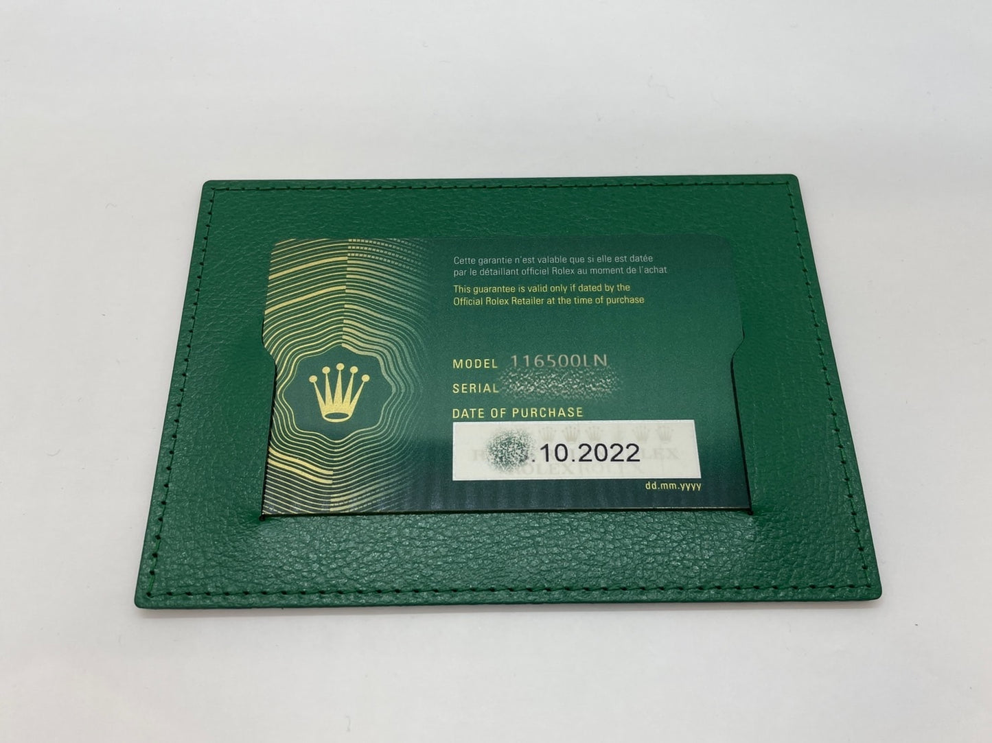 사전 소유 롤렉스 데이토나 116500LN 굴 팔찌 블랙