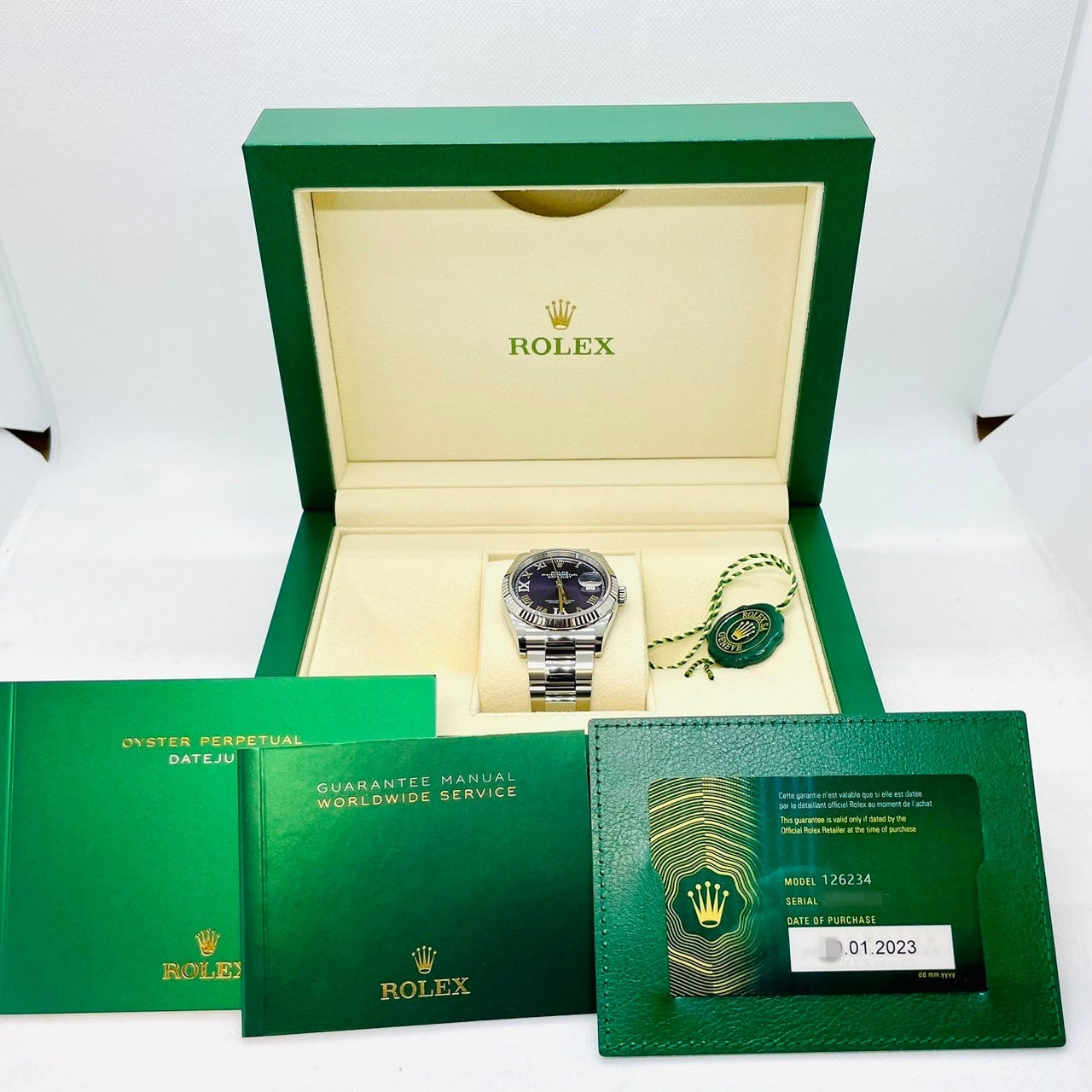 Pre-Owned Rolex Datejust 126234 Aubergine