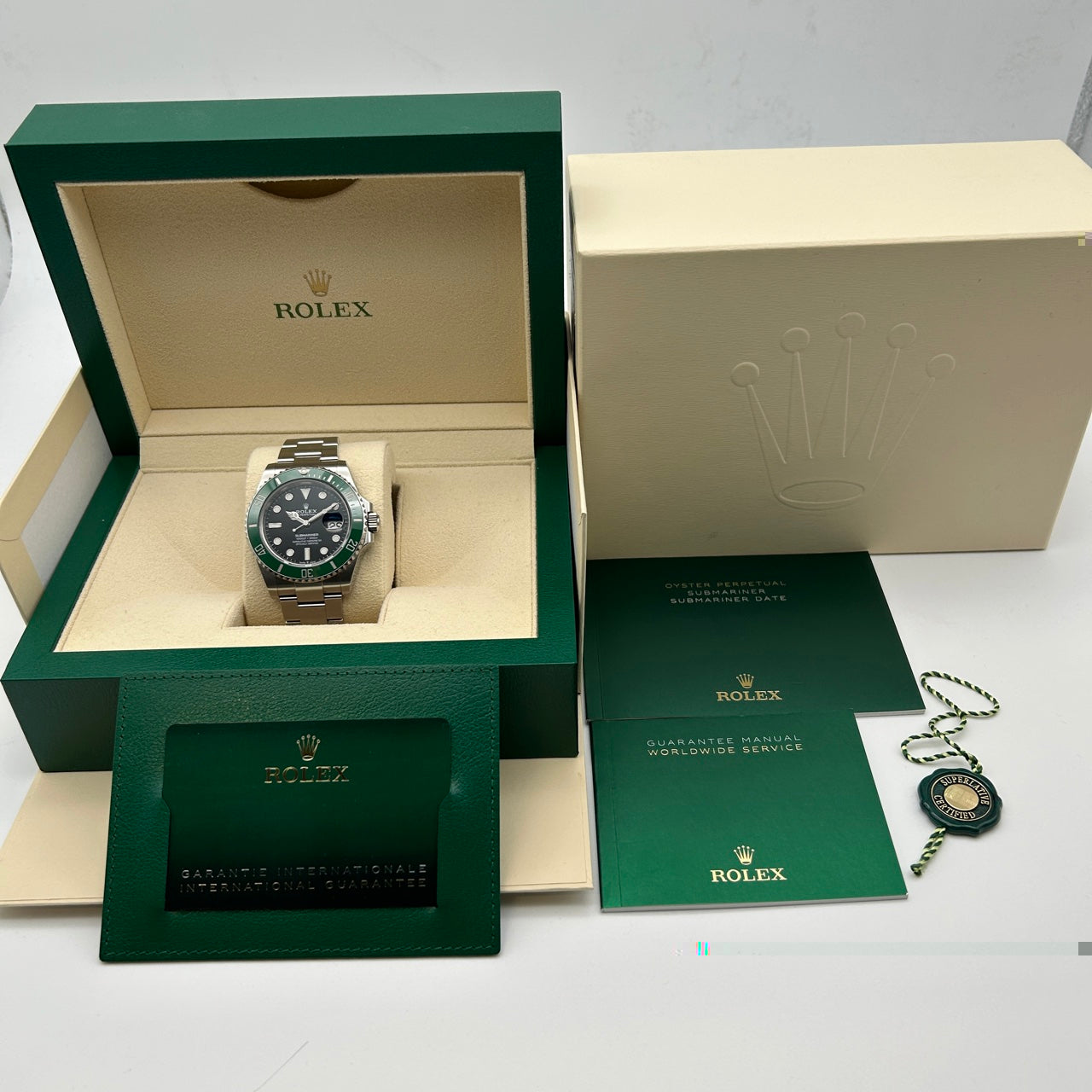 Pre-Owned Rolex Submariner Date 126610LV Oyster Bracelet Black