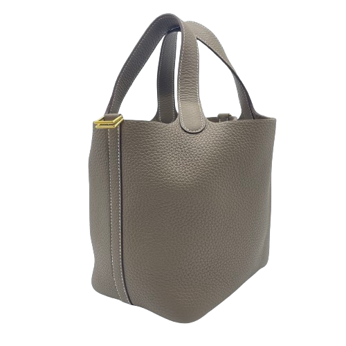 Hermes Picotin Lock PM Etoupe Torillon Clemence Gold Hardware B 조각.