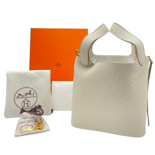 Hermes Picotin Lock PM Beton Torillon Clemence Gold Hardware W 새겨 져