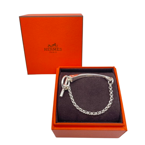 Pre-Owned Hermes Crude Forge Bracelet Silver 925