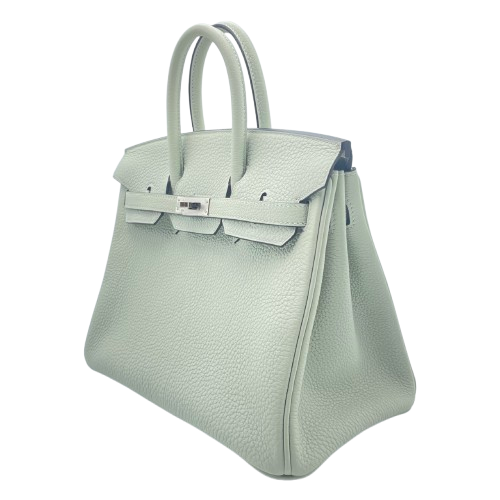 Hermes Birkin 25 Grineve Togo Silver Fittings B 새겨 져 있습니다
