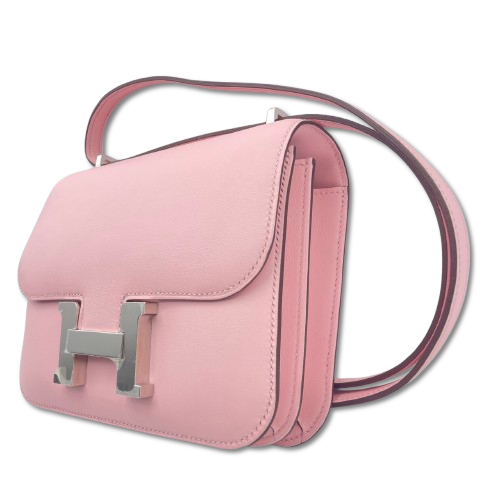 Hermes Constance Mini 18 Rose Sakura Swift Silver Metal Fittings w 새로
