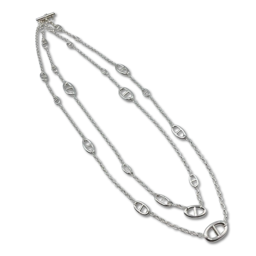 プレオウンド エルメス ファランドール ネックレス 160cm シルバー925