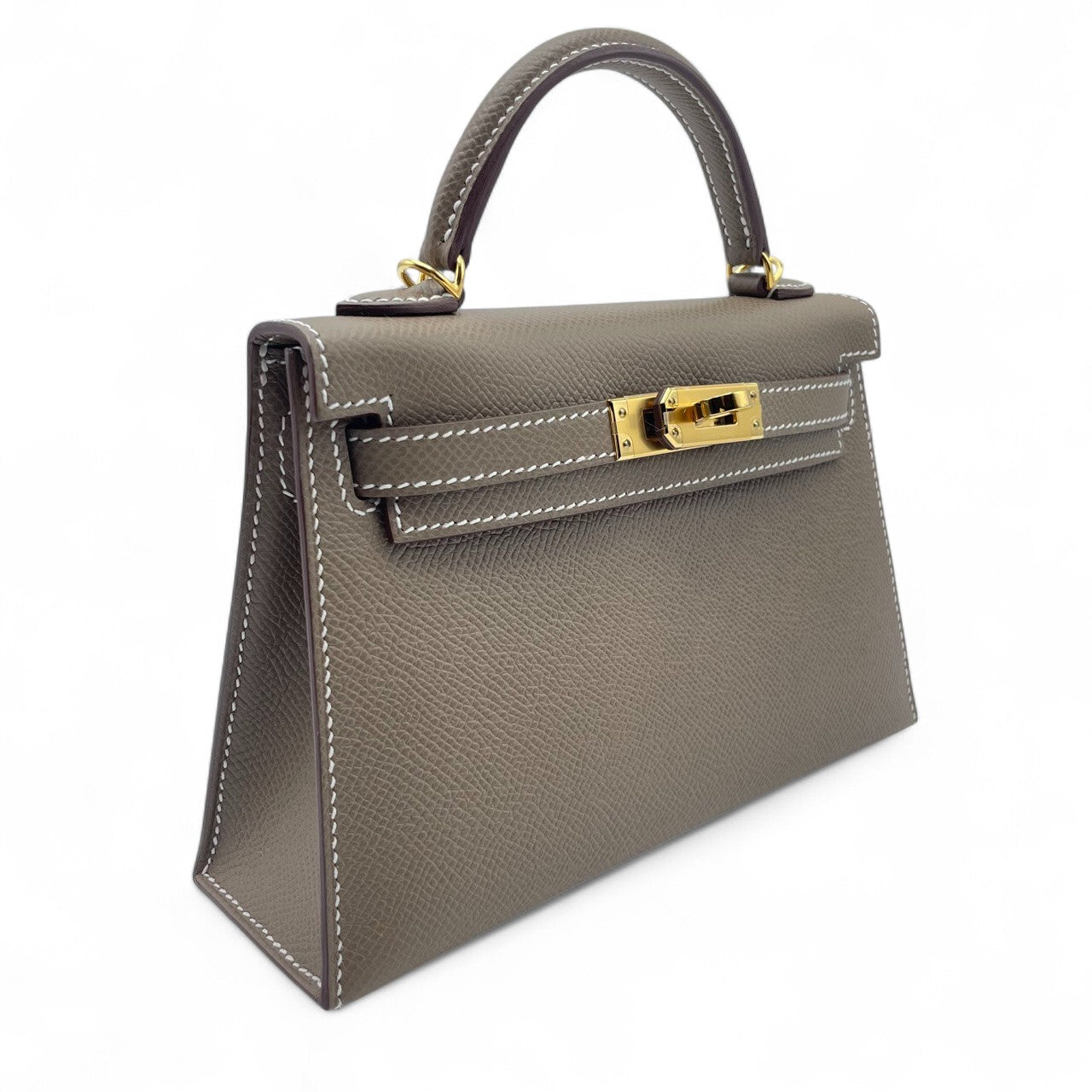 Pre-Owned Hermes Mini Kelly Etoop Epson Gold Hardware W Engraved