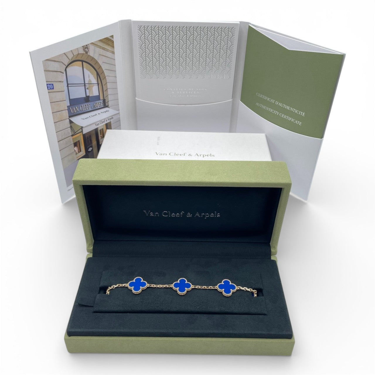 プレオウンドヴァンクリーフ&アーペル ヴィンテージアルハンブラ 5P ブレスレット VCARP34900 アゲート イエローゴールド