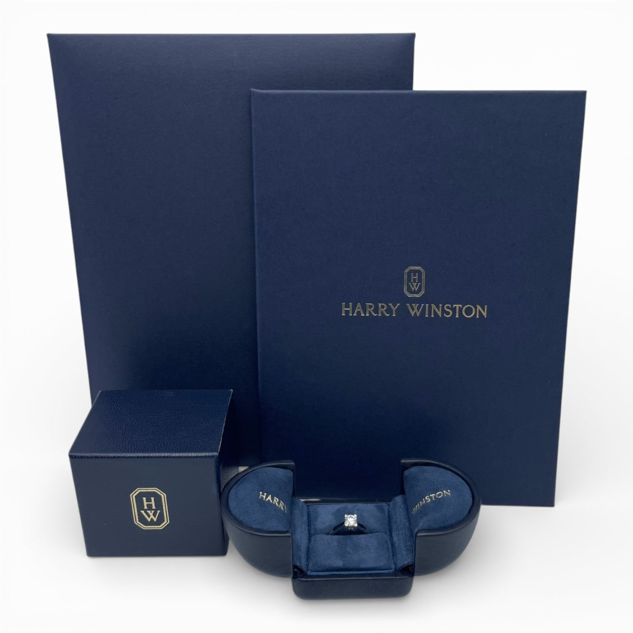 プレオウンドハリー・ウィンストン HWリング RGDPRD005HWL-050 プラチナ/ダイヤモンド 9号