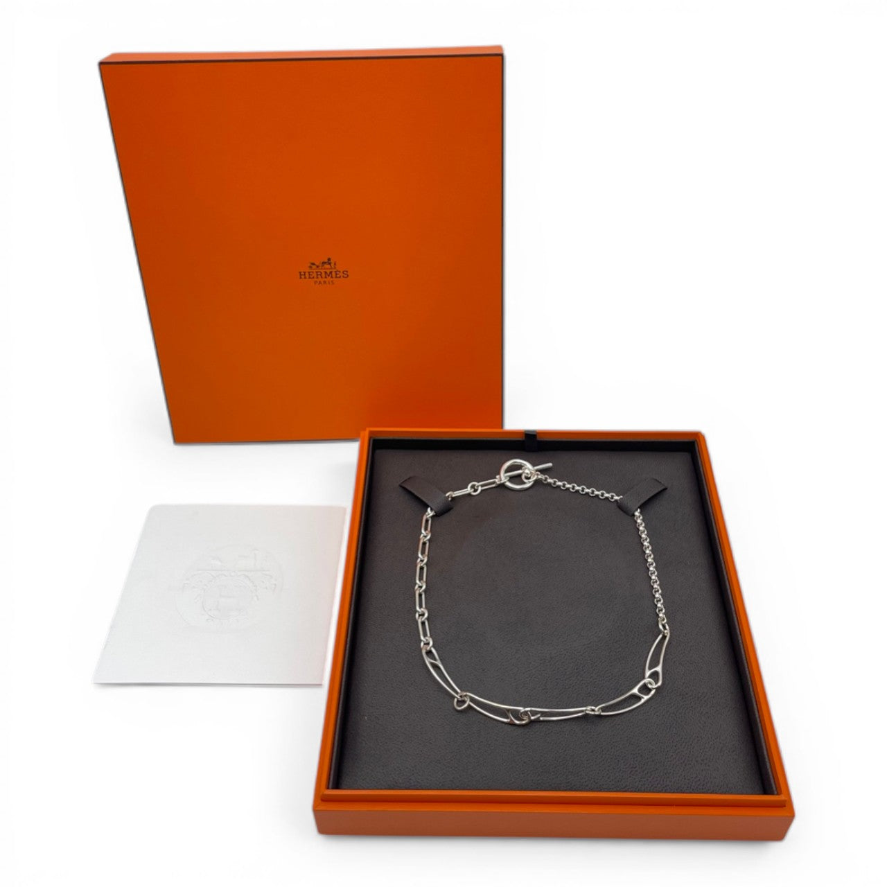 プレオウンドエルメス シェーヌ・ダンクル パンクネックレス 42㎝ シルバー925