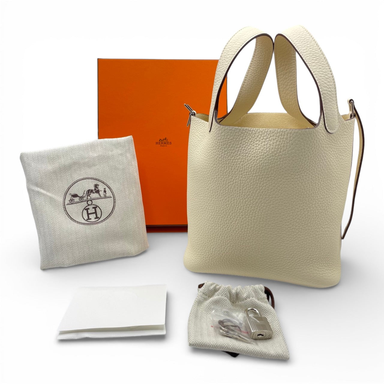 プレオウンドエルメス ピコタンロック PM ナタ トリヨンクレマンス シルバー金具 Z刻印