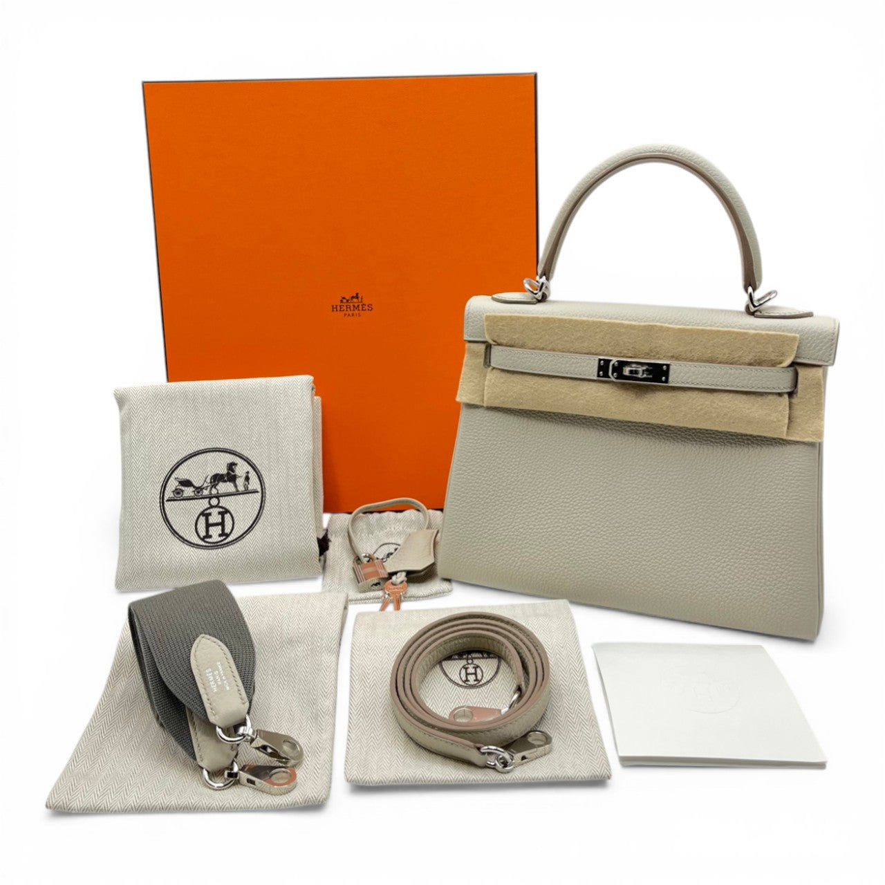 プレオウンドエルメス ケリー 25 べトン トゴ シルバー金具 K刻印