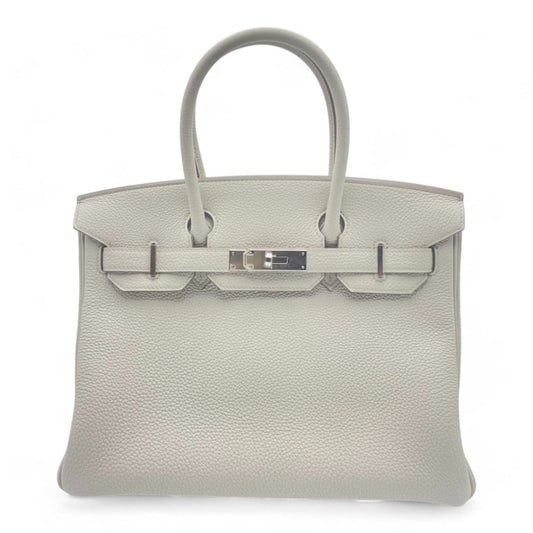 Hermes Birkin 30 Beton Togo Silver Metal Fittings B 조각.