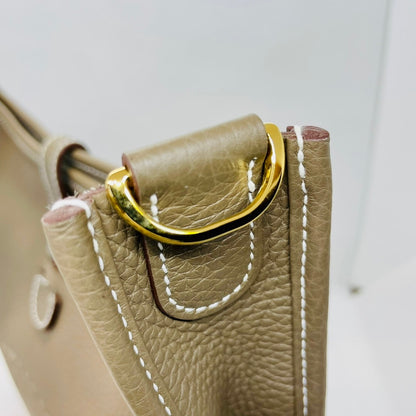 プレオウンド エルメス エヴリン PM トリヨンクレマンス エトゥープ ゴールド金具 U刻印