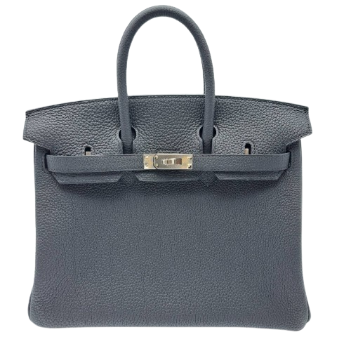Hermes Birkin 25 Noir Togo Silver Fittings u 조각