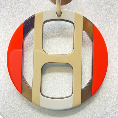Hermes H Equipe 水牛角漆吊坠