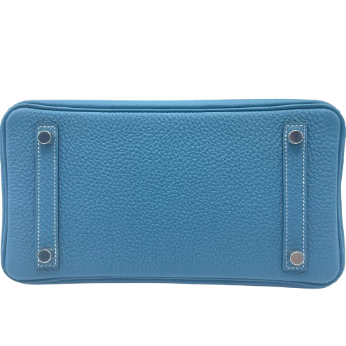 Hermes Birkin 25 New Blue Gene Torillon Clemence Silver Metal Fittings W 새로