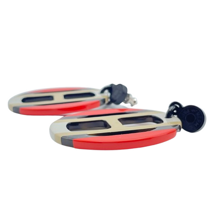 Pre-Owned Hermes H-Equip Earrings Buffalo Horn Lacquer