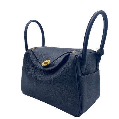 [Cash Price] Hermes Lindy 26 Noir Torillon Clemence Gold Hardware W Engraved