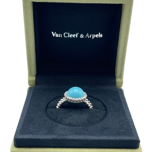 [較低的價格] van Cleef＆arpels perle kleur ring vcarp4dq00尺寸14 18k白金