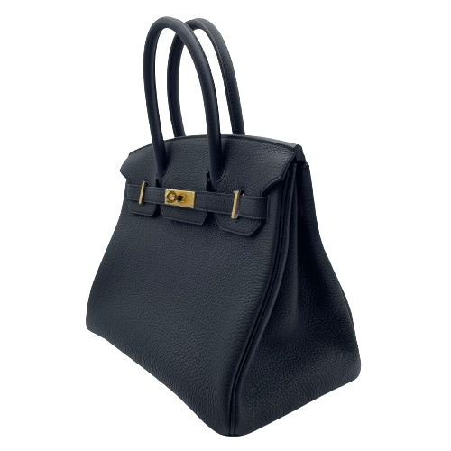 [現金價格]愛馬仕·伯金（Hermes Birkin）30黑色多哥金色硬件W刻有