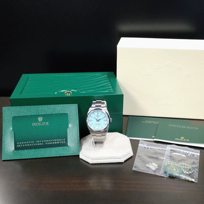 Pre-Owned Rolex Oyster Perpetual 126000 Oyster Bracelet Turquoise Blue