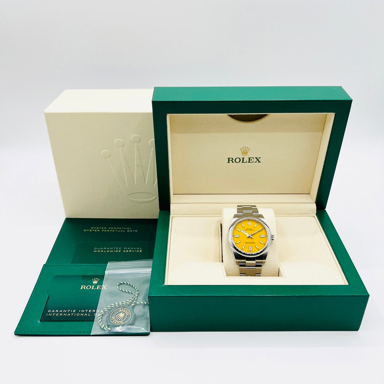 【圣诞老人来了♪】劳力士蚝式恒动 124300 蚝式手链 黄色 41mm