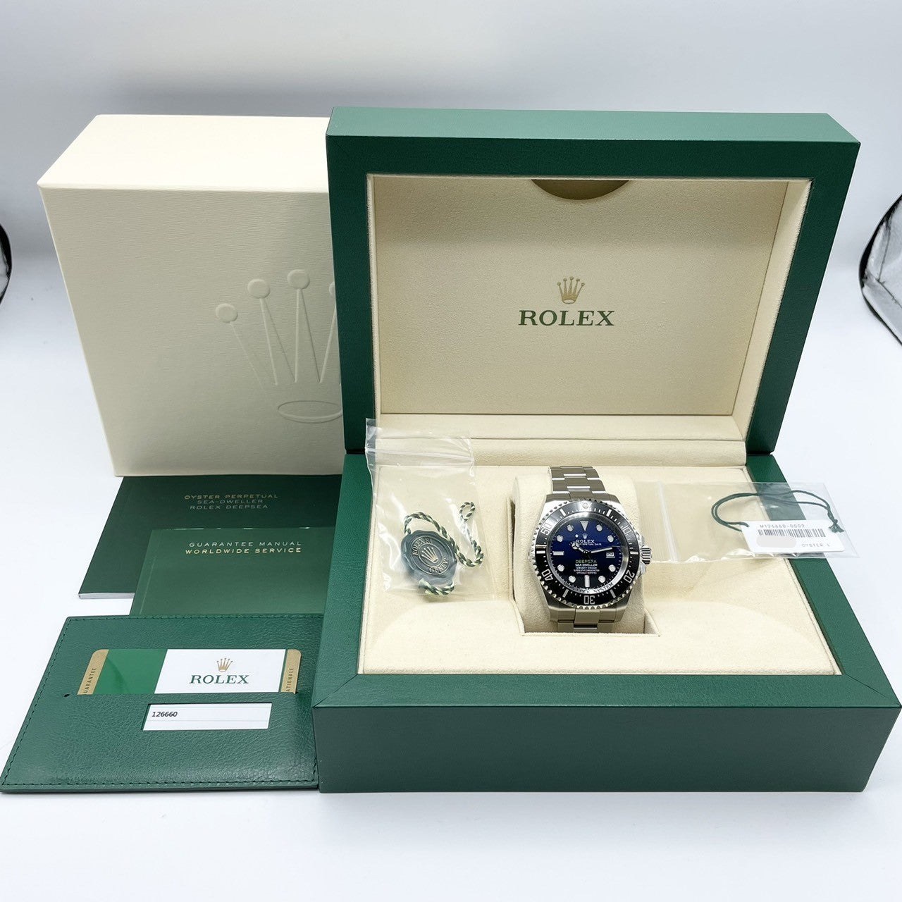 사전 소유 ★Luxaria Open 캠페인★롤렉스 바다 거주자 126660 스테인레스 스틸 D 블루 44mm