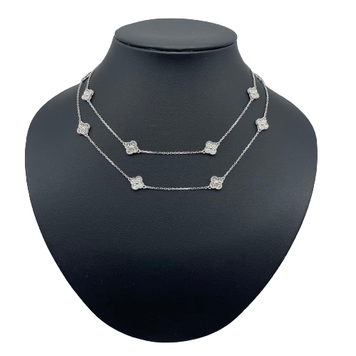 二手Van Cleef＆Arpels Alhambra长项链VCAR085A00白金