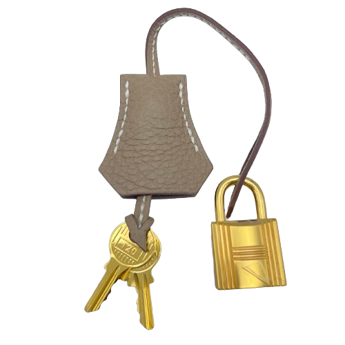 Pre-Owned [Cash Price] Hermes Kelly 25 Etoup Togo Gold Hardware B Engraved