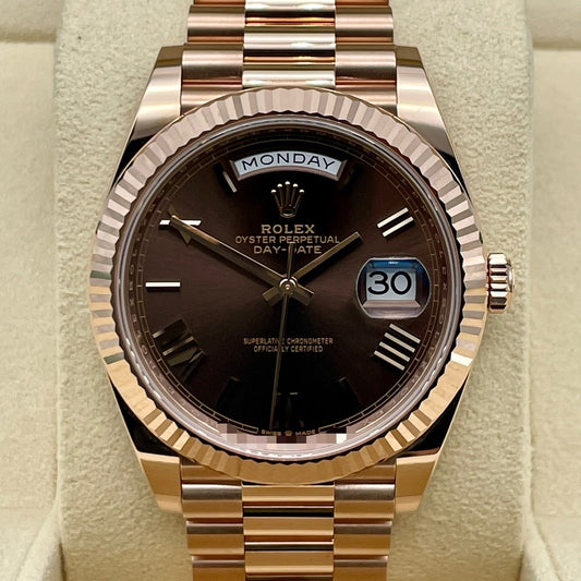 プレオウンド ロレックス デイデイト 228235 チョコレート エバーローズゴールド 40mm