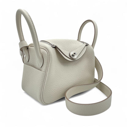 중고 에르메스 린디 미니 20 클렛 토리옹 클레멘스 실버 하드웨어 K 스탬프