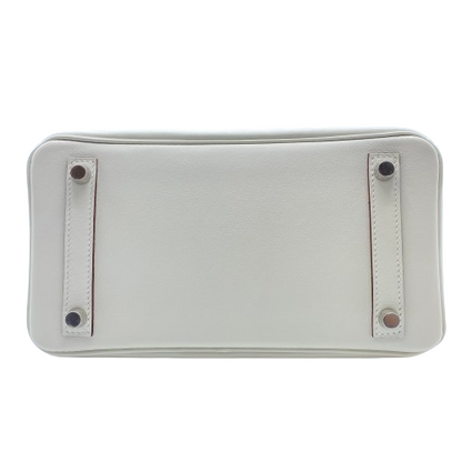 Hermes Birkin 25 In and Out Blanco Voor Swift Bron/Palladium Metal Fittings B Engraved