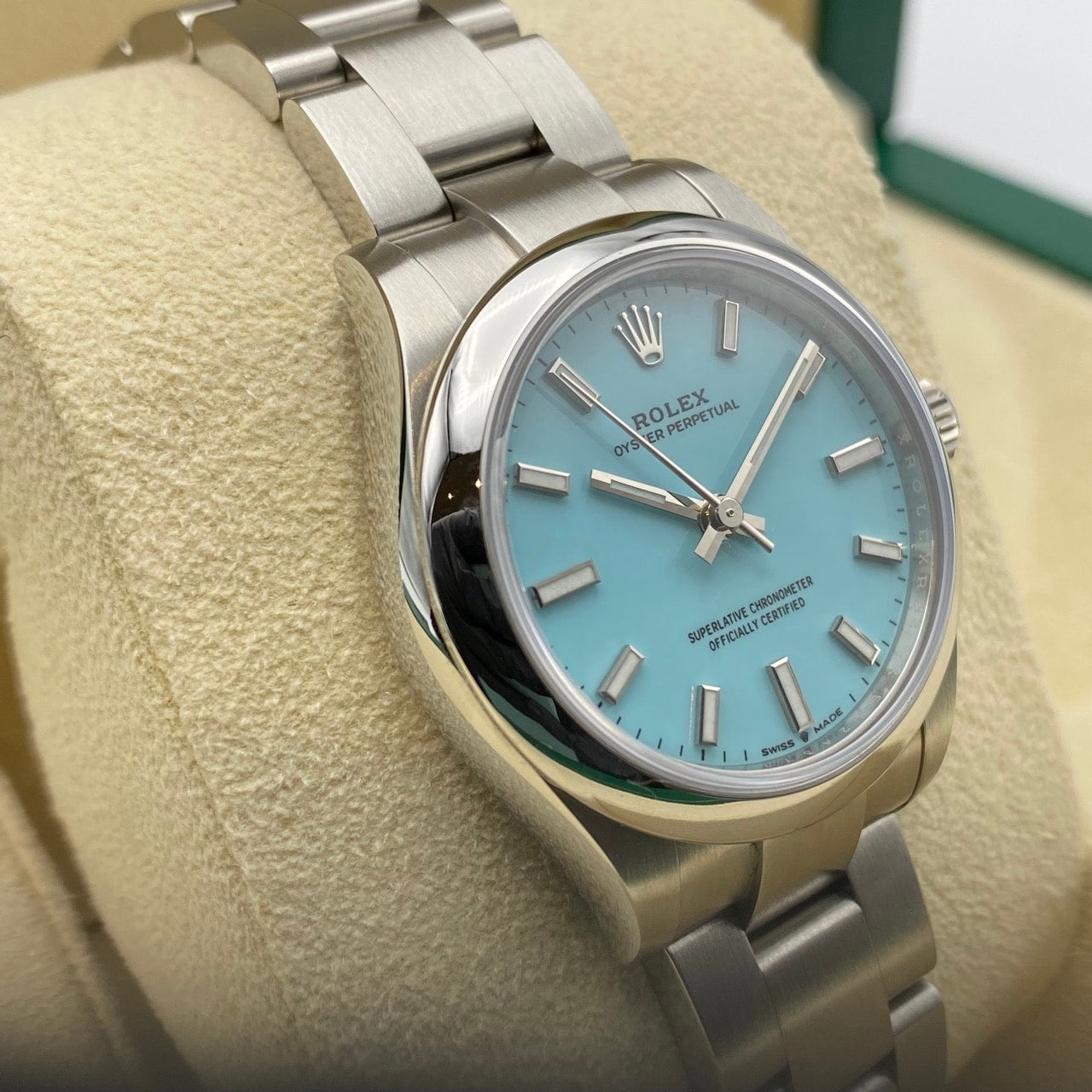 Pre-Owned Rolex Oyster Perpetual 277200 Oyster Bracelet Turquoise 31mm